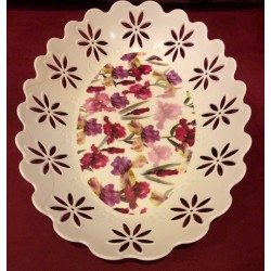 Oval Shabby Tray - Flower